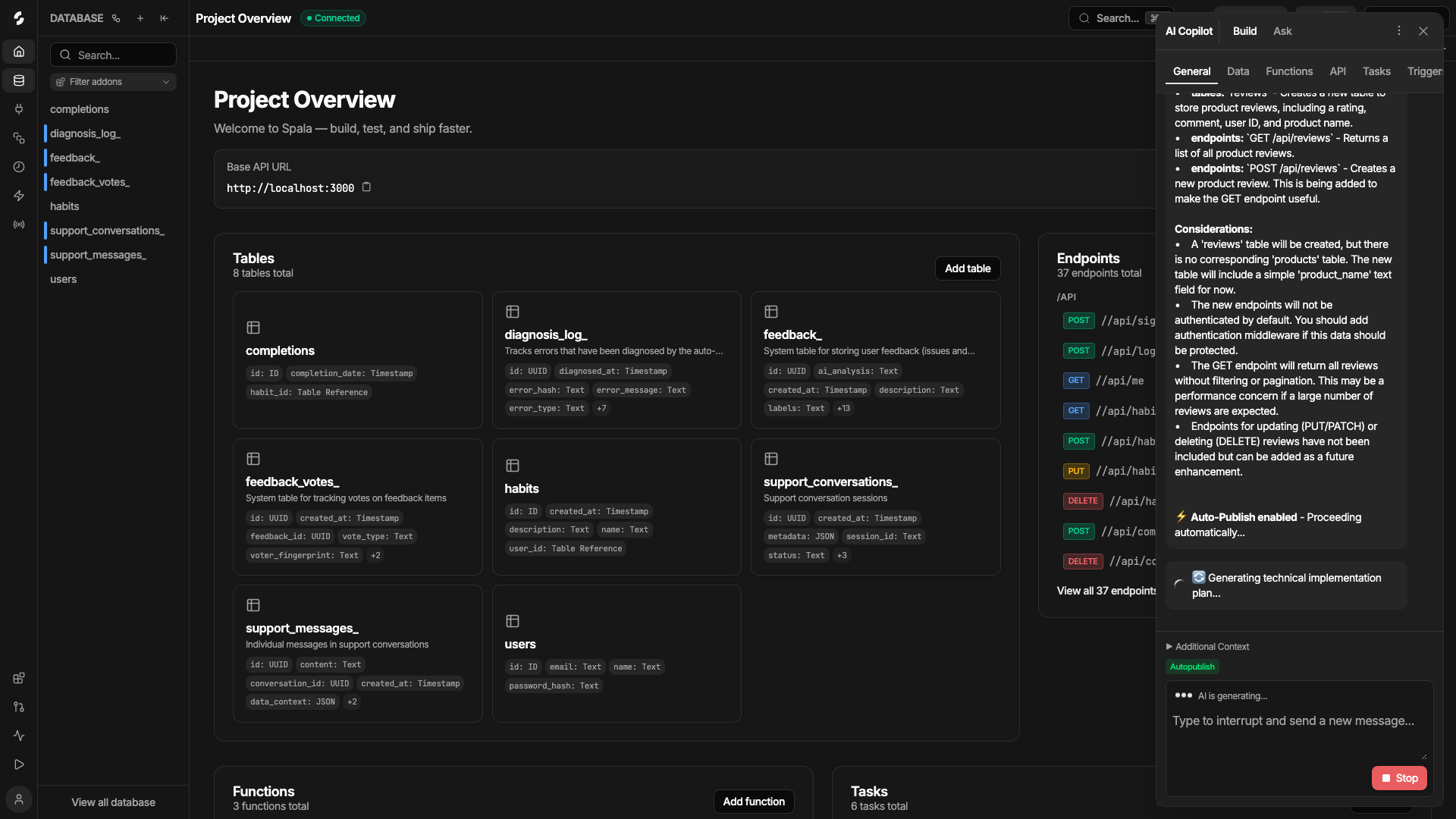 AI Copilot diff screenshot
